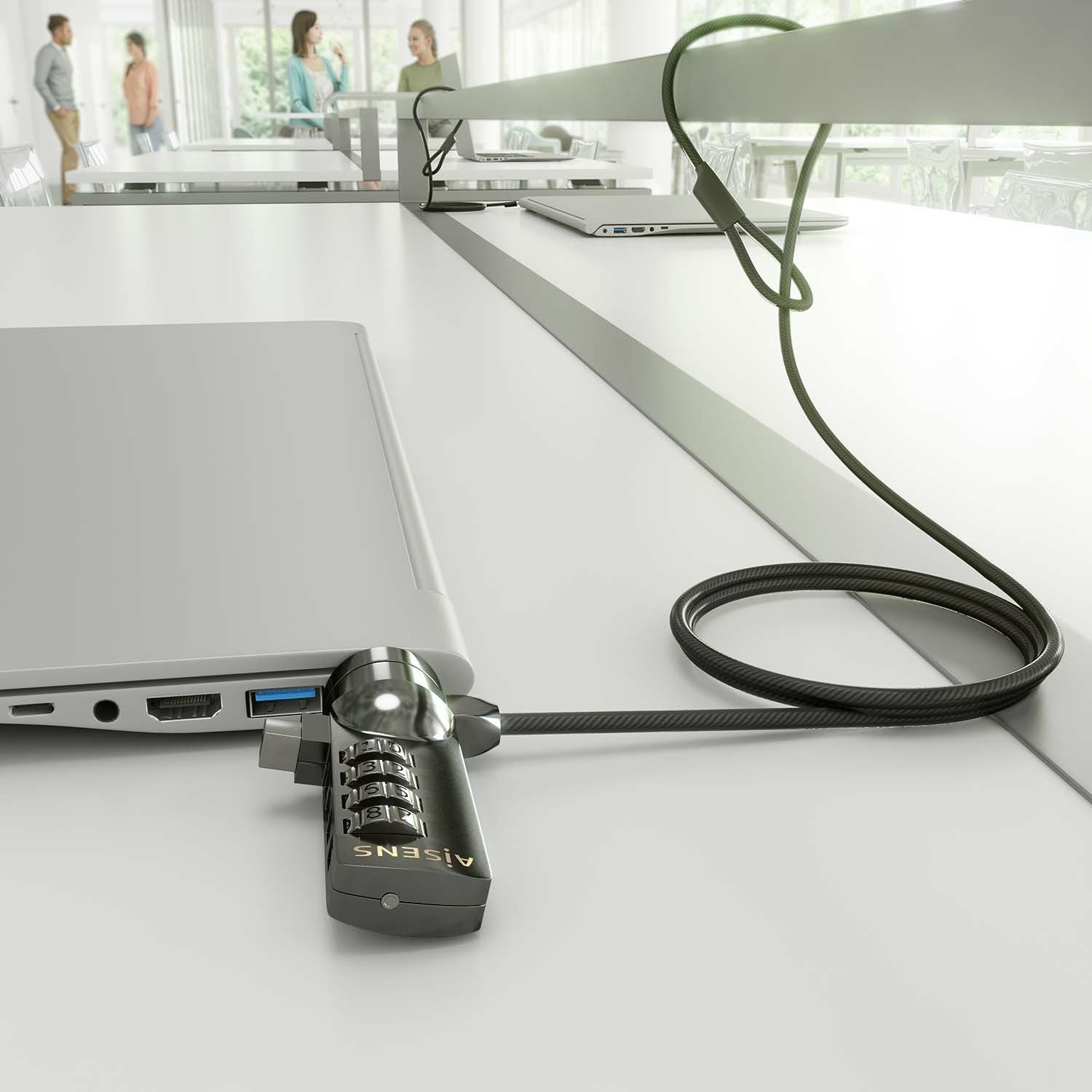 Aisens Cable De Seguridad Para Portátiles Aslk-D40n03-Bk 1.5m - Imagen 6