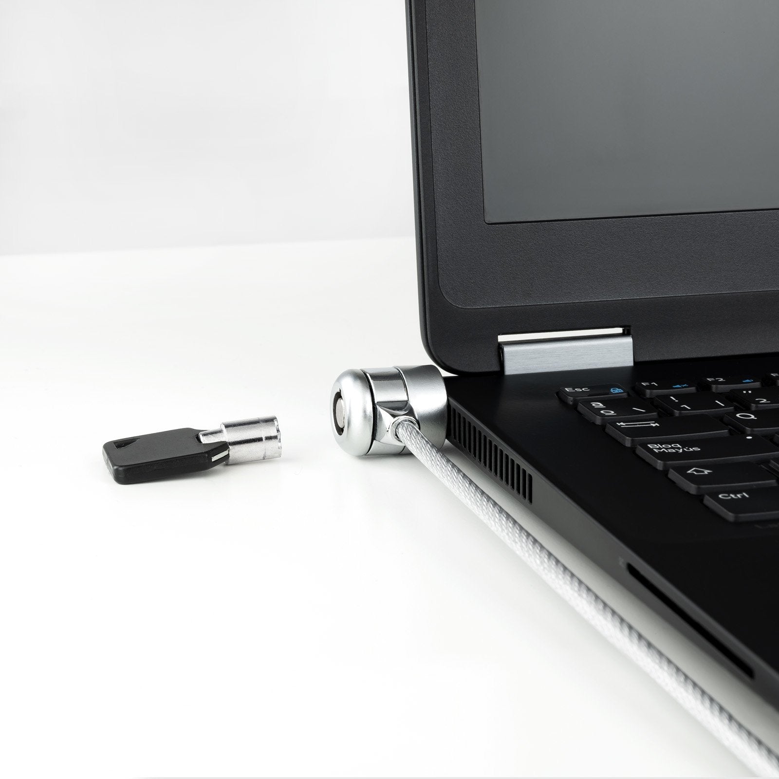 Tooq Cable De Seguridad Universal Con Llave Para Portatiles - Acero 4.5mm - Longitud 1.50m - Imagen 5