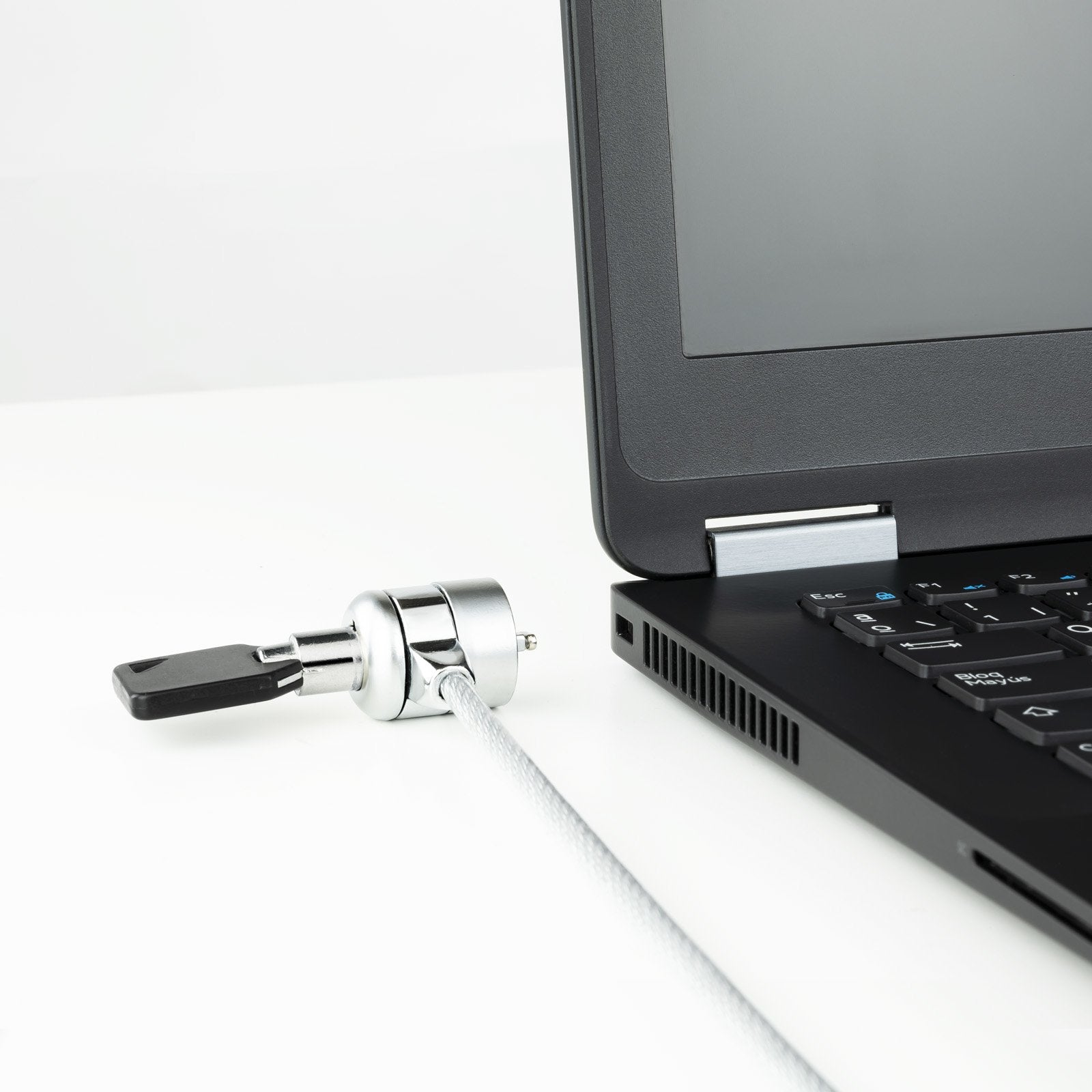 Tooq Cable De Seguridad Universal Con Llave Para Portatiles - Acero 4.5mm - Longitud 1.50m - Imagen 4