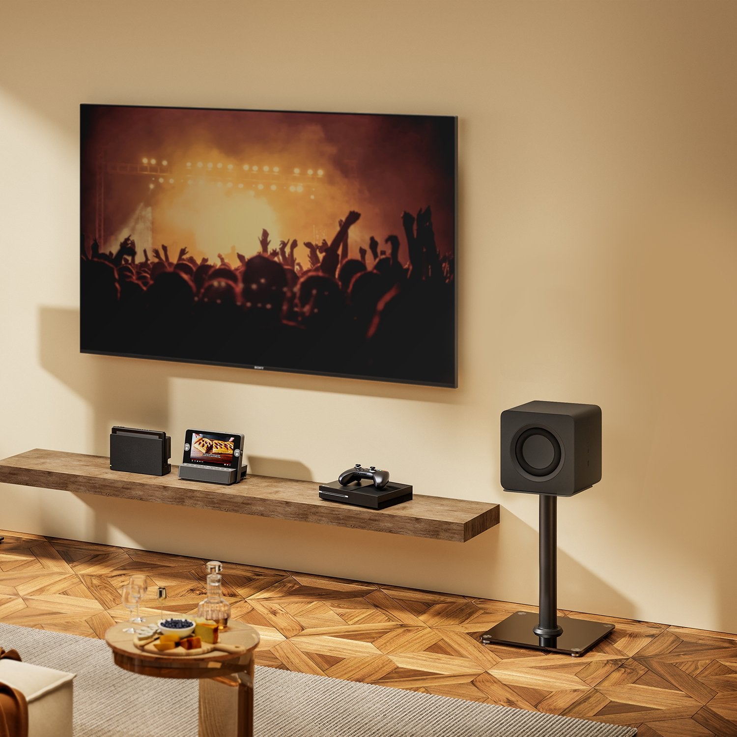 Aisens Soporte Universal De Suelo Para Altavoces, Negro - Imagen 4