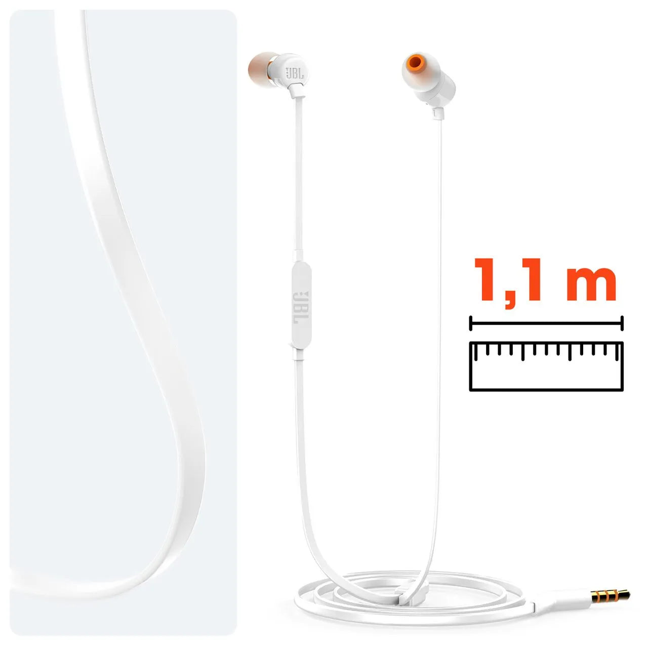 Auriculares Intrauditivos Jbl T110 Con Micrófono Jack 3.5 Blanco - Imagen 8